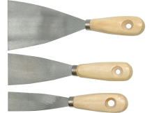 Glaisto mentelių rinkinys, medinė rankena. 30, 50, 80mm (3 vnt.) 06130 TOYA