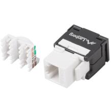 Lanberg Kontaktligzda KSUA-2000, 1 port, UTP, CAT 6a, 1.45cm, 1.61cm, IDC, 568A/B, melna, balta