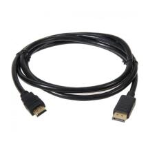 Sbox DP-HDMI M/M 2m DP-HDMI-2, 2m, 30 kadri/sek, 5 Gbit/s, 1920 x 1080, 3840 x 2160 pie 30 Hz, apzeltīti spraudņi, melna krāsa