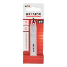 Tapešu naža asmeņu komplekts 9mm 10gab KREATOR KRTH00304 84mm