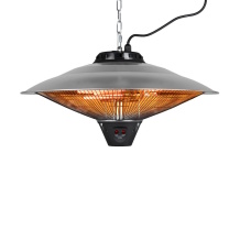 Eurom Partytent Heater 2100 rippuv infrapuna terrassisoojendi telgile 2100W IP24 3 võimsustaset 360° kuni 20m2 hall
