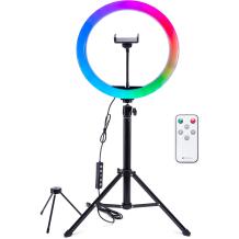 Rio LED rõngasvalgus RL12-EU/1,4, 30cm, 5V, 176 LED, kaugjuhtimispult, USB, RGB, 1 telefonihoidja