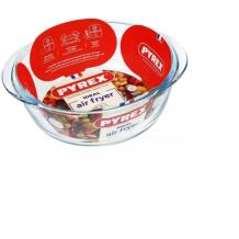 Pyrex стеклянная форма для фритюрницы Ø18см, 1л, термостойкая, подходит для заморозки -40°C, приготовления +300°C