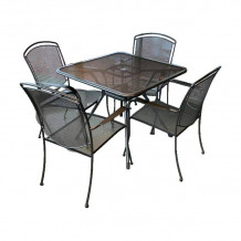 Dārza mēbeļu komplekts ar galdu un 4 krēsliem 9105856 BESK