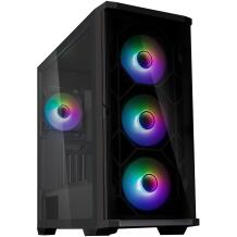 Zalman Z10 DUO arvutikorpus ZM-IF120 x4, 2x2,5'', 2x3,5'', 4x120mm ventilaatorit, 1xUSB-C, 2xUSB 3.0, Karastatud klaas