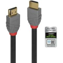 Lindy HDMI kabelis 2m 36953, 2 m, 48 Gbit/s, 30 AWG, 24K zelta kontakts, 4:2:0 12bit, melns, PVC, 3D, ARC