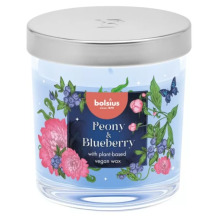 Aromātiska svece Bolsius 37690362 Floral Fusion Ø80x72mm peonija un mellene