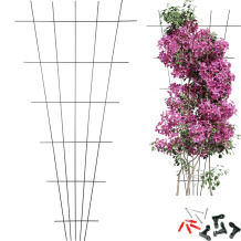 Augalų atrama - Sodo grotelės 150 x 75 cm BIOOGROD 721423, plienas, juoda