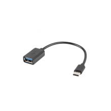 Lanberg USB adapteris C(M)-USB-A(F)2.0 AD-OTG-UC-01, 15cm, 480Mb/s, datu pārsūtīšana, uzlāde, OTG atbalsts