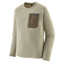 Patagonia jaka R1 AIR Crew M, PATAGONIA, 0198077509899, 5.7-oz 100% recycled polyester jacquard fleece, Svars: 278g, krāsa: PELICAN