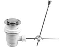 Automātiska izlietnes aizsargmehānisms, FALA, 75499, G 5/4", hromēts plastmasas dizains