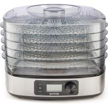 Gorenje Maisto džiovintuvas FDK500DE, 380 W, 5 padėklai, temperatūros valdymas, integruotas laikmatis, nerūdijantis plienas