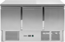 Atsaldēta galda vitrīna 368L, YG-05300, YATO, 3 durvis, nerūsējošā tērauda, automātiskā atkausēšana