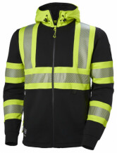 Hi-vis jaka ar kapuci ICU, CL1, dzeltena/melna, L, Helly Hansen, 79273_369-L