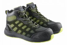 Siltie drošības apavi DOSSE, HOGERT HT5K513-39, S1P, melni-zaļi, ar Kevlar zoli