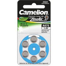 Baterijas cinka–gaisa ar A675/DA675/ZL675 formātu Zinc Air Cells 6 gab. 15056675 Camelion