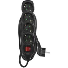 Emos Ilgintuvas PC1425R, 5m, 4x2P+PE, PVH, 3680W, su jungikliu, vaikų apsauga