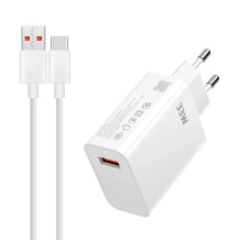 Universāls USB ligzdas lādētājs ar USB uz USB-C kabeli 33W telefona un planšetes uzlādei balts BHR9956EU Xiaomi