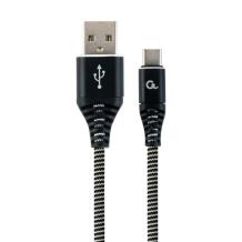 Gembird USB-C kuni USB2 kaabel 2m must/valge, USB Type-A (mees) - USB Type-C (mees)
