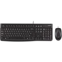 Logitech Klaviatuur ja hiir MK120 920-002562, 1.5m, 1000DPI, 3 nuppu, must, pritsmestekindel