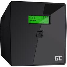 Green Cell UPS 1000VA 600W PowerProof UPS03, 1000 VA, 600 W, 4 AC lizdai, 2 x RJ-45, 1 x USB, 2 x 12V/7Ah