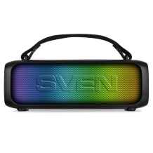 Portatiivne 2.0 Bluetooth kõlar PS-235 12 W RMS TWS FM USB RGB aku 1500 mAh Must SV-022075 SVEN
