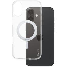 Care Korpuss 1327, aizsargkorpuss, Apple iPhone 16 Plus, 100 % pārstrādāta plastmasa, sudrabs, statīvs, MagSafe