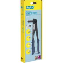 Rapid Kniedētājs RP10 5001718, 350 mm, 0.56 kg, Alumīnijs, Tērauds, 100 kniedes, 3.2 mm, 4.0 mm, 4.8 mm