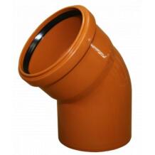 Instalplast Ārējās Kanalizācijas Līkums 8021089, 110mm, 45°, SN8, oranža, PVC