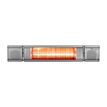 Elektrinis infraraudonųjų spindulių terasos šildytuvas su Bluetooth kolonėlėmis ir LED apšvietimu 2000W IP65 Heat and Beat Grey Eurom