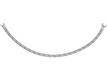 Savienojuma šļūtene F/F 1/2" x 3/8", FALA, 71810, 600mm, nerūsējošais tērauds, EPDM gumija, maksimālā temperatūra 90°C, maksimālais spiediens 1MPa