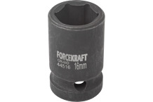 Jõupadrun, FORCEKRAFT, FK-44516, 16 mm, 1/2" DR, 6-kant, CrMo teras