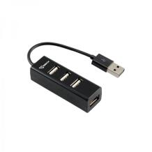 Sbox USB centrmezgls H-204, 4 porti, 480 Mbps, 5V/500mA, melns, ABS plastmasa, karstā nomaiņa