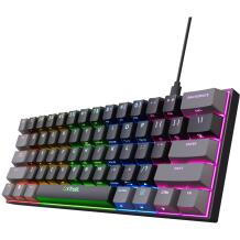 Trust Klaviatuur GXT 867 ACIRA 60% 1.8 m USB Mehaaniline QWERTY 61 nupp RGB taustvalgus, must