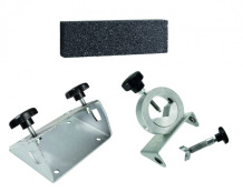 Asināšanas komplekts Tiger 2500/5.0, Scheppach, 7903200001, Jig 55: ieslīpu malu, dobo kaltu, ēveļu asmeņu apstrādei; Balsts 110: Izcili piemērots instrumentiem, ko grūti nostiprināt; Akmens šķirotājs: Nomaina apstrādes veidu: viena puse īpaši smalkai apstrādei, otra rupjai