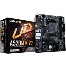 Gigabyte Pagrindinė plokštė A520MKV21.1, palaiko AMD Ryzen 5000 seriją, 64 GB DDR4, PCIe Gen3 x4 M.2, GbE LAN, USB 3.2 Gen 1