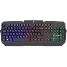 White Shark Klaviatūra DAKOTA-US, 104/105 klavišai, membraninė, LED apšvietimas, USB, juoda