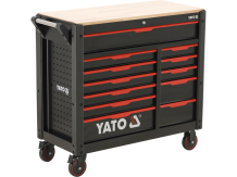 Instrumentu skapis 12 atvilktnes, YT-09005, YATO, 45 kg, ar riteņiem, centrālā atslēga