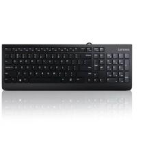 Lenovo USB klaviatuur 300 GX30M39655, 1.8m, 580g, juhtmega, QWERTY, must, ergonoomiline disain, pritsmekindlad klahvid