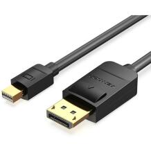 Vention HAGBH, видеокабель, 2 м, DisplayPort, HDMI, 4K@30Hz, черный, прямой разъем, 30 AWG, позолота