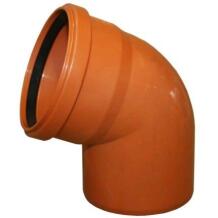 Instalplast Līkums PVC 110X67 8027326, 110mm, 67°, oranži brūna, PVC-U, bezspiediena notekūdeņu sistēmas, pH 2-12, līdz +40°C