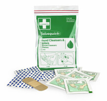 Haavade puhastamiseks mõeldud salvrätikud ja plaastrid, Cederroth, 1880, 20 plaastrit, 10 salvrätikut