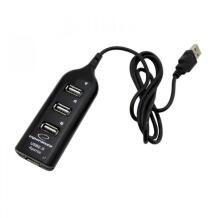 Esperanza 4 PORTU USB 2.0 CENTRMEZGLS EA116, 4 x USB A, 480 Mbit/s, Pasīvais, Melns