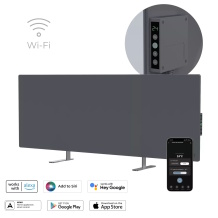 Smart premium infrared and convection heater for up to 30m² 700W 11mm tempered glass panel with Wi-Fi 110×40×4 cm grey AGH0005S Aeno