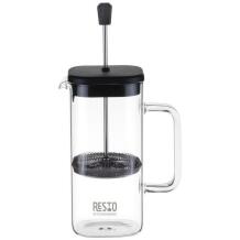 Resto Teekann 90504, 800 ml, Must, Borosilikaatklaas, Plastfilter, Ruudukujuline kuju, Plastkatte