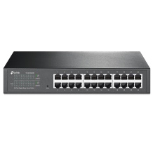 TP-Link TL-SG1024DE tinklo komutatorius Easy-Smart 24× Gigabit 10/100/1000 Mbps VLAN QoS IGMP Snooping juodas