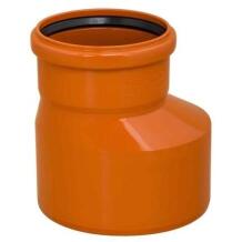 Instalplast Pāreja PVC 160/110, 160mm → 110mm, oranži brūna, PVC-U, pH 2–12, līdz +40°C (īslaicīgi līdz +60°C)