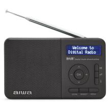 Aiwa Pārnēsājams radio uztvērējs RD-40DAB/BK, 2W, 50 DAB+ stacijas, 50 FM stacijas, 2000mAh akumulators, LCD