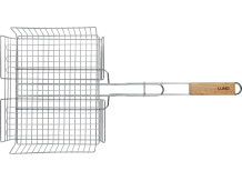 Grila restes 34 x 27.5 x 6.5 cm, LUND, 99861, hromēta, ar koka rokturi