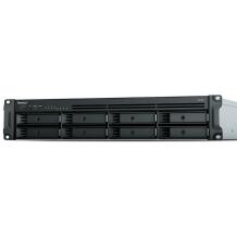 Synology NAS система хранения RS1221RP+ 4xRJ45, 1x eSATA, 2x USB 3.2, 8 отсеков, 4 ГБ DDR4 памяти